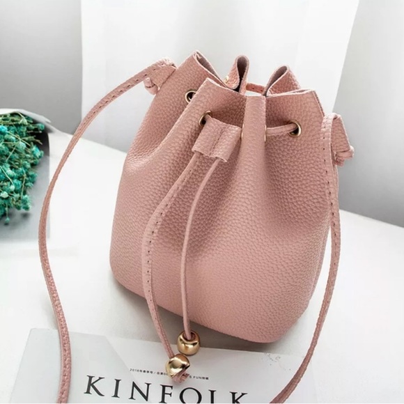 Handbags - Vegan Leather Blush Crossbody Purse